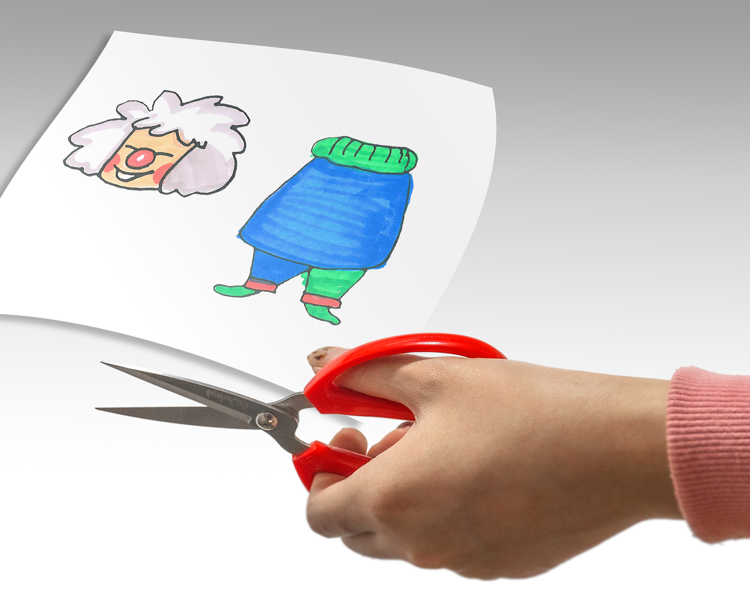 女生身最喜欢的小手工小制作礼物 小丑手绘剪纸动画DIY方法步骤教程