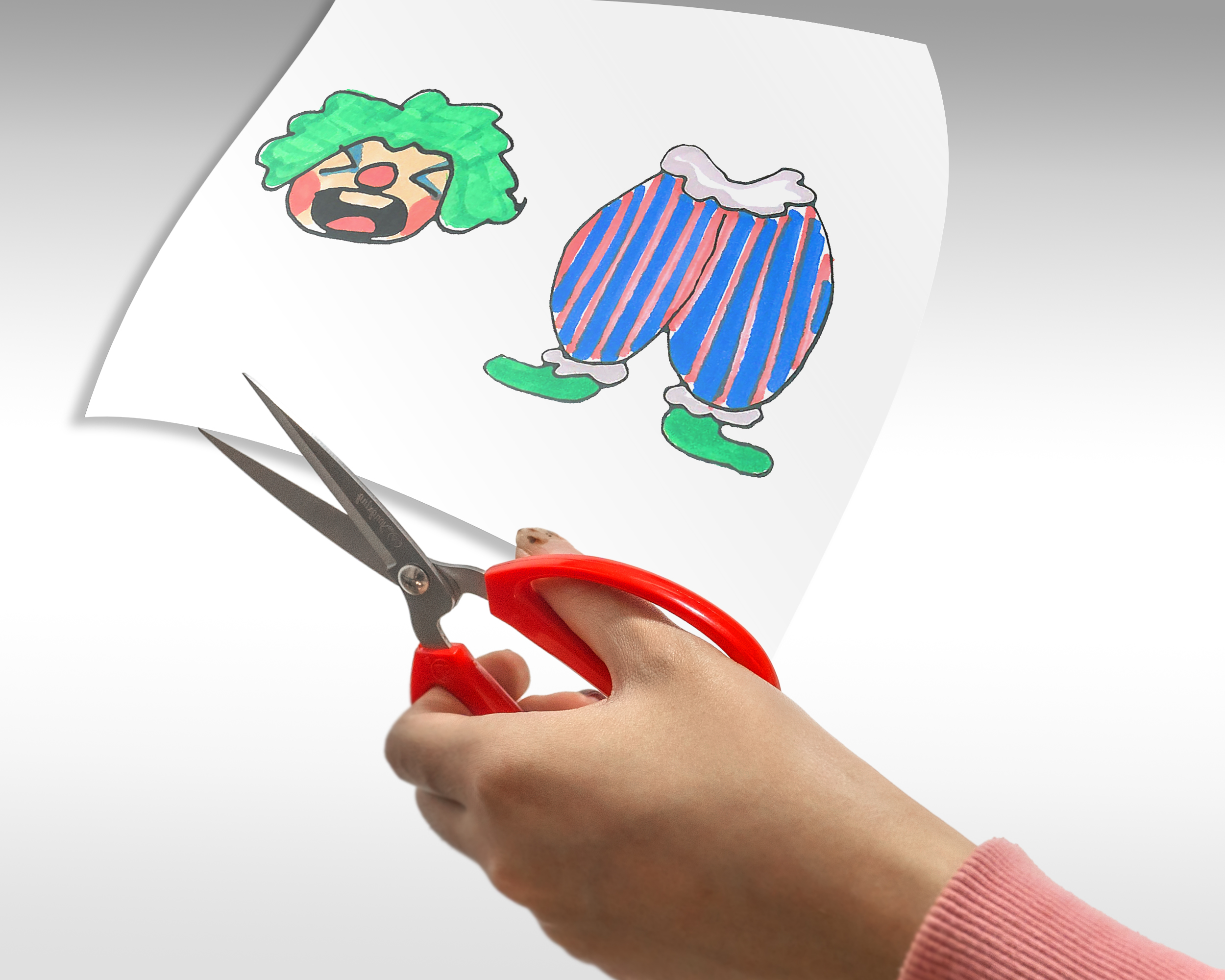 简单又漂亮手工小DIY礼物 一步一步教你小丑手绘剪纸动画DIY方法图解