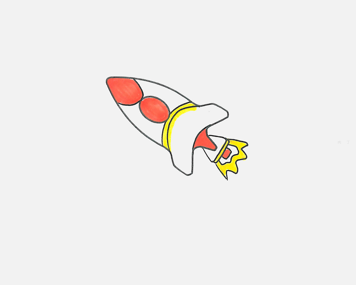 简单漂亮小火箭派对卡的做法图解教程╭★肉丁网