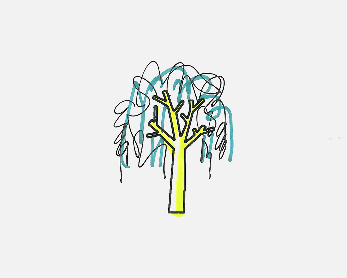 8一12岁简单的学画详细过程 实用简笔画柳树怎么画 肉丁儿童网