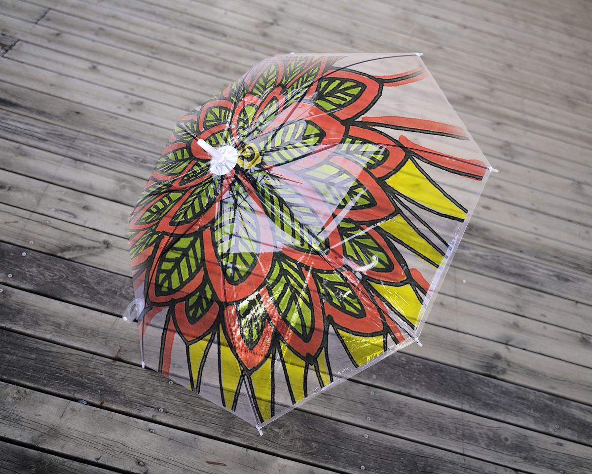 透明雨伞上画画简单又酷 漂亮的手绘雨伞图片 咿咿呀呀儿童手工网