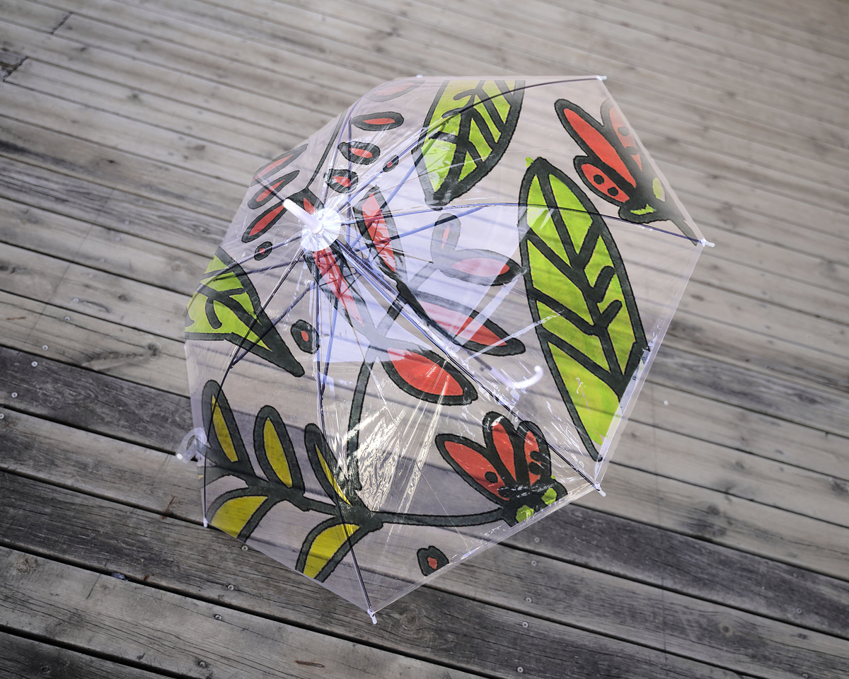透明雨伞上画画简单又酷 雨伞手绘步骤画法 咿咿呀呀儿童手工网