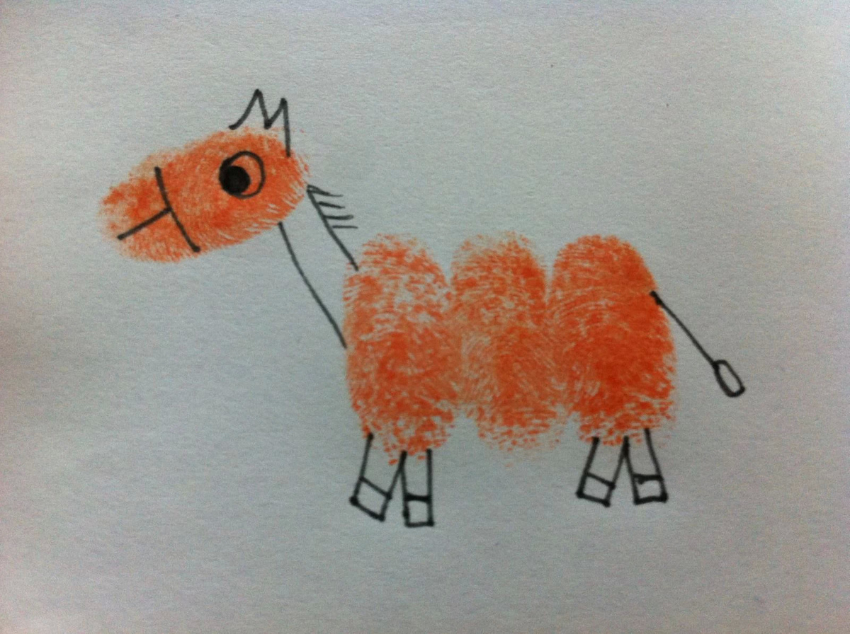 动物儿童指纹画DIY教程 小青蛙的画法教程💛巧艺网