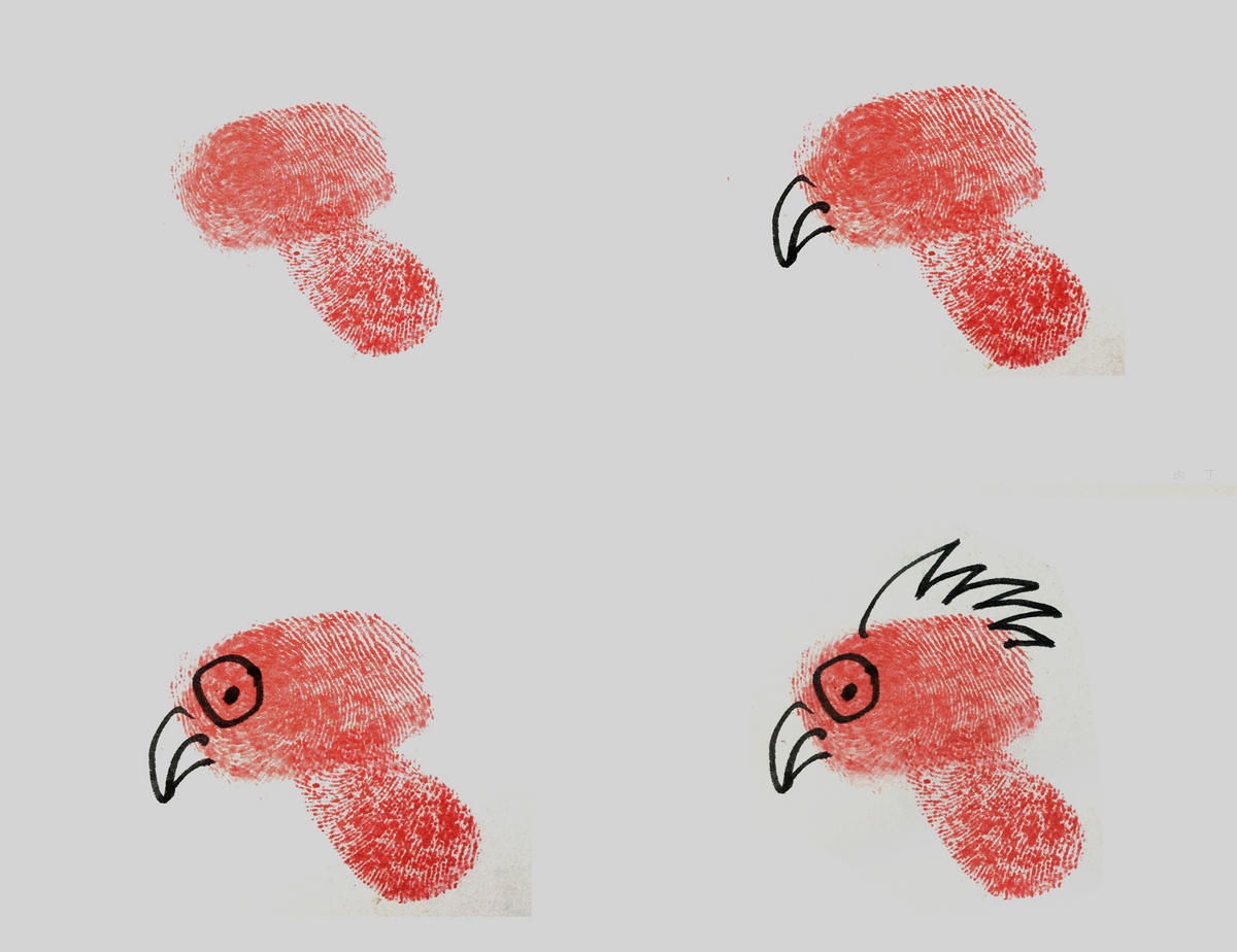 可爱手指绘画创意图 小鸡手指印画怎么做最简单💛巧艺网