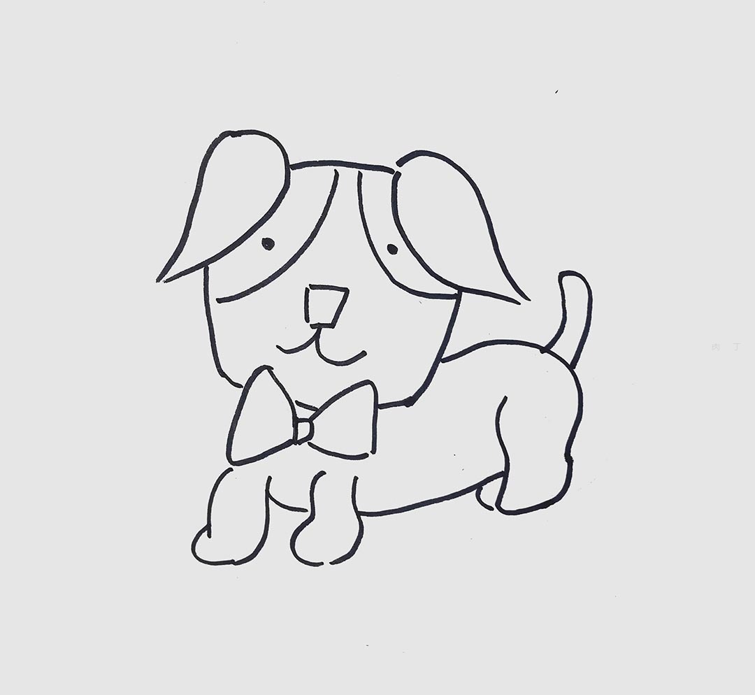 简单可爱的狗狗简笔画（by：teraoka_natsumi）