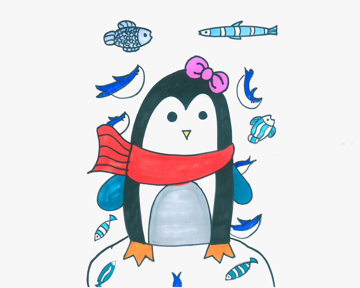 幸福的一家人——小企鹅|插画|创作习作|奇妙的小鹿 - 原创作品 - 站酷 (ZCOOL)
