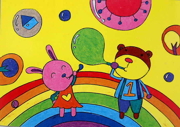 六一儿童节主题儿童画：庆祝六一（图片）