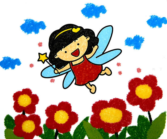 六一儿童节儿童画：快乐的小仙女（图片）