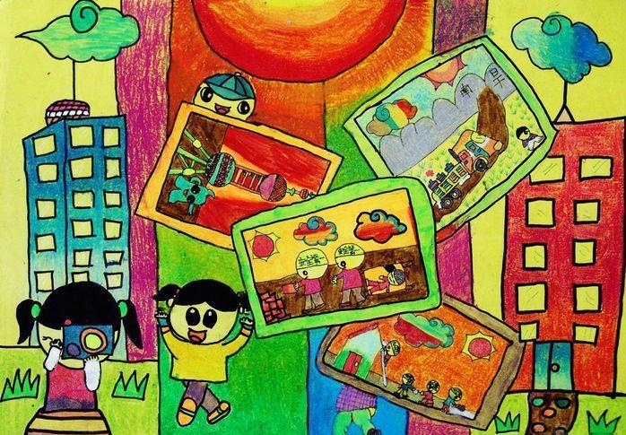 快乐六一主题儿童画：记录欢乐（儿童画图片）