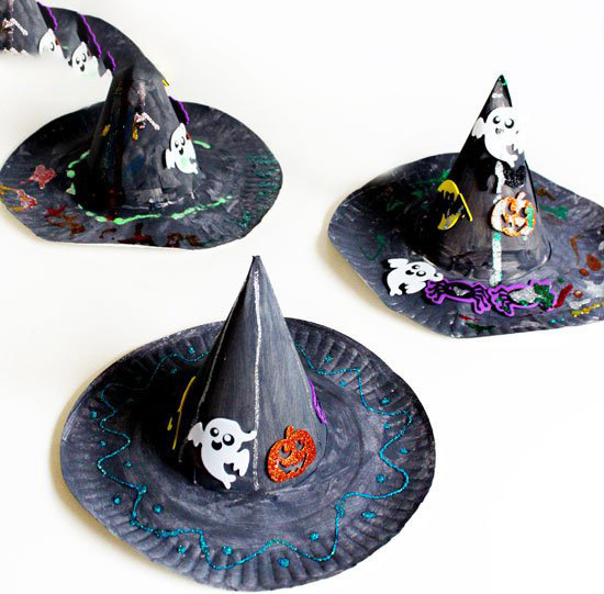 儿童手工制作万圣节女巫帽