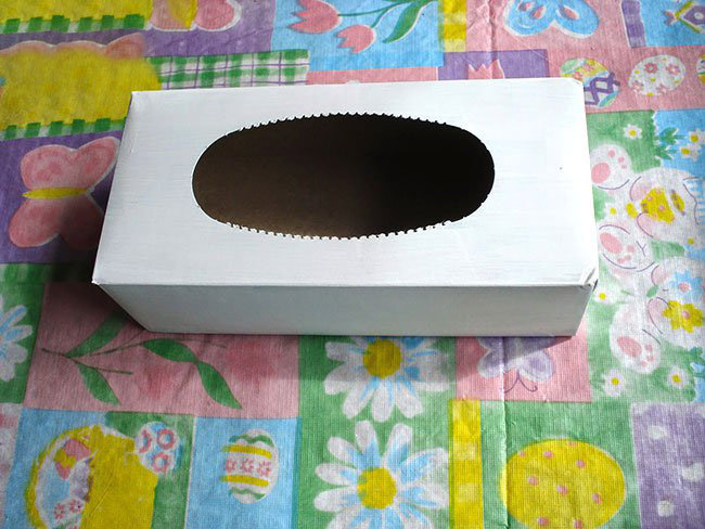 纸巾盒利用手工 兔子篮子DIY
