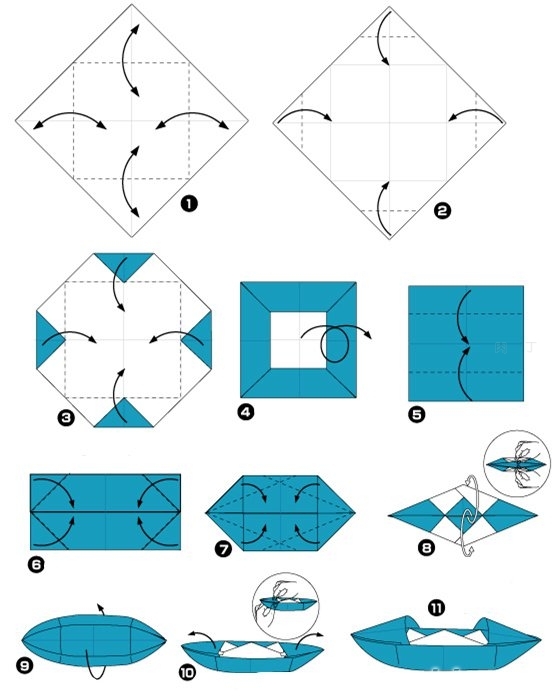 纸船的折叠方法2