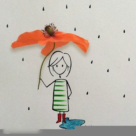 创意简笔画画法 讲述小女孩的故事