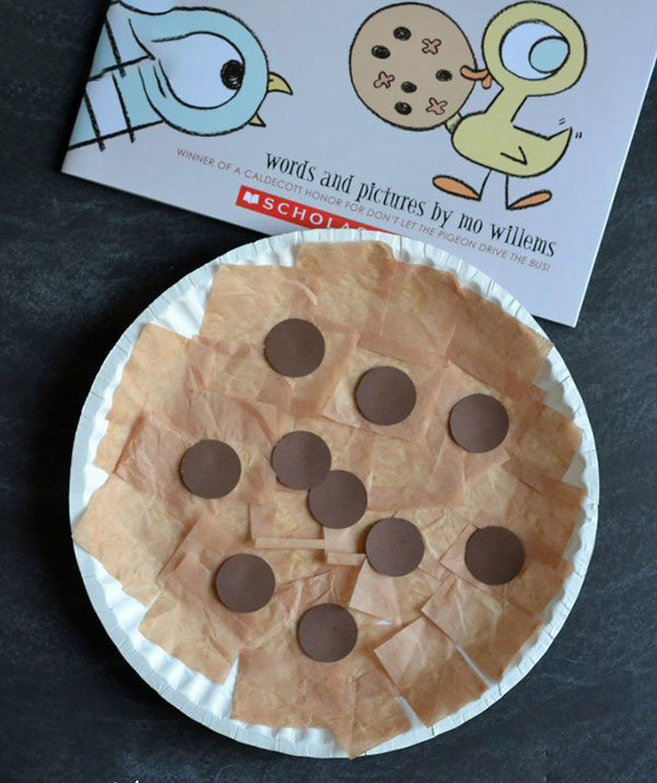 儿童食物手工 美味纸盘饼干