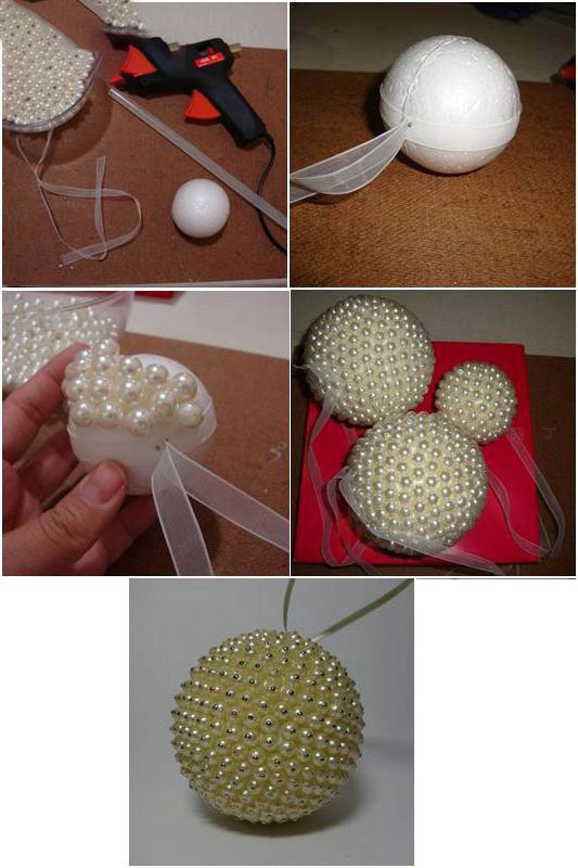 泡沫球DIY制作花球