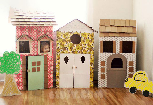 DIY纸箱小房子