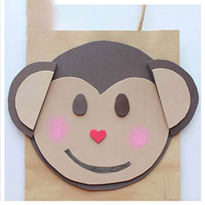 猴子纸袋手工制作