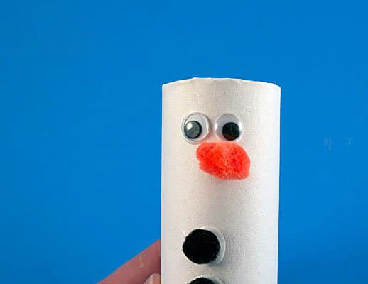 儿童冬天手工 卷纸筒制作雪宝Olaf