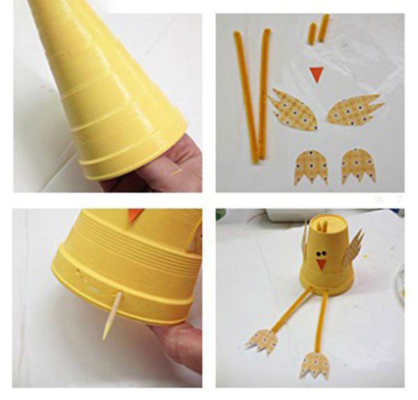 儿童手工制作纸杯小鸡