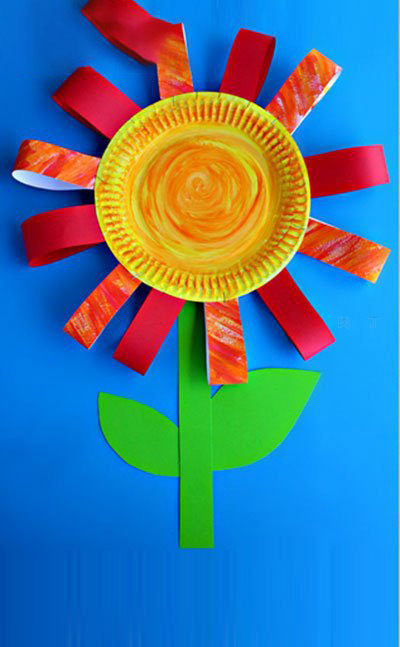 幼儿教师节手工 制作纸盘花朵