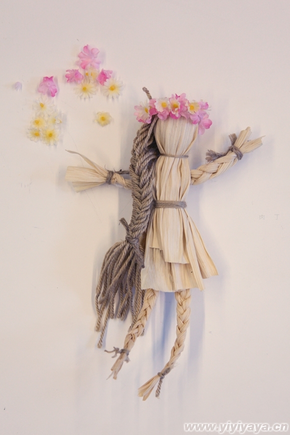 艺术创想手工制作：玉米皮废物利用手工制作娃娃