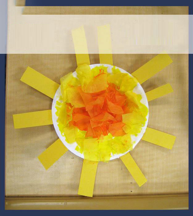 夏天手工制作纸盘太阳