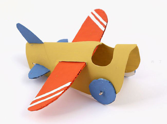 卷纸筒DIY制作可爱的小飞机